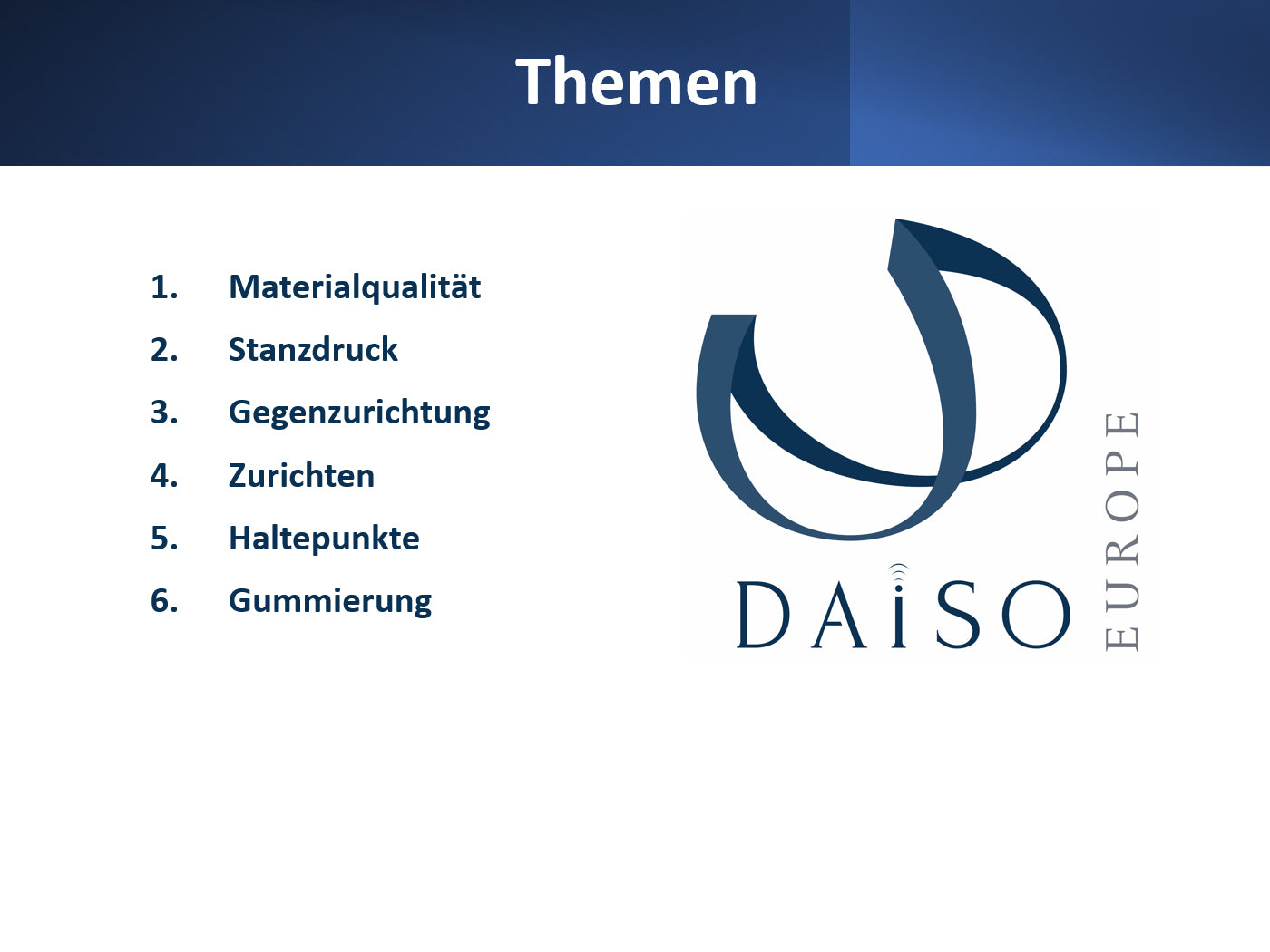 Basisschulung Stanzen